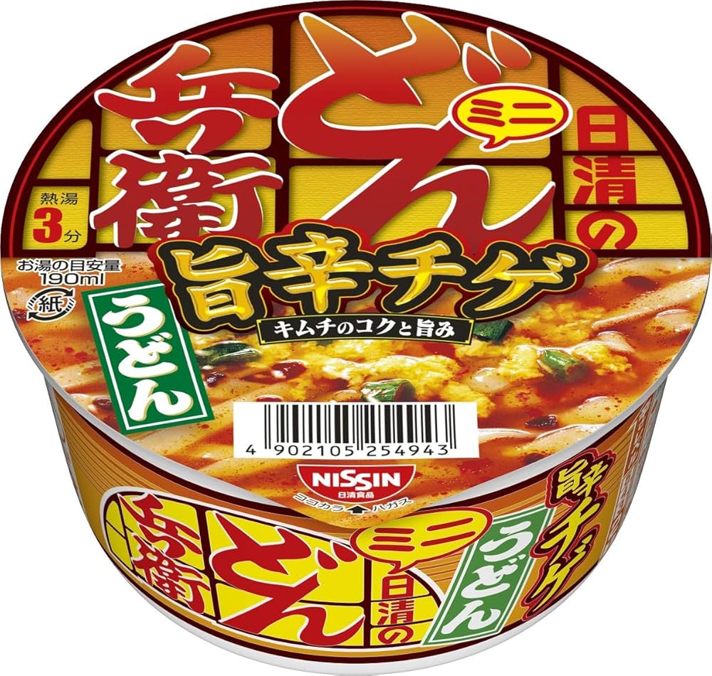 Amazon.co.jp: 日清食品 どん兵衛 旨辛チゲうどんミニ 39g×12個